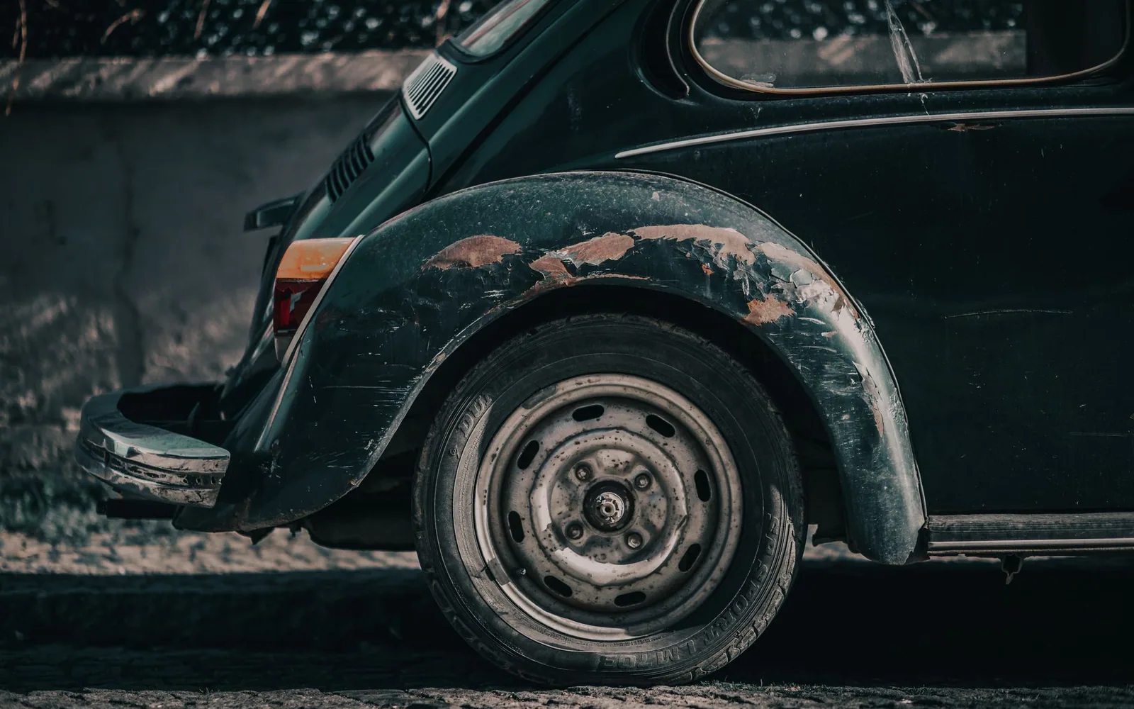 El clásico antes, con la pintura apagada y oxidada